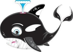 mignonne dessin animé tueur baleine illustration vecteur