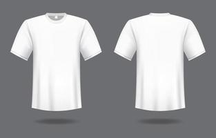 3d blanc T-shirt modèle vecteur