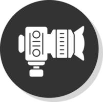 conception d'icône de vecteur d'appareil photo reflex numérique