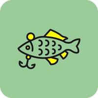 conception d'icône de vecteur d'appâts de pêche