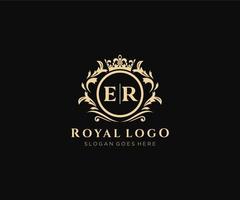 initiale euh lettre luxueux marque logo modèle, pour restaurant, royalties, boutique, café, hôtel, héraldique, bijoux, mode et autre vecteur illustration.