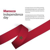 illustration de conception de modèle de vecteur de fête de l'indépendance maroc