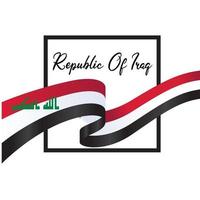 drapeau de l'Irak, République d'Irak. modèle pour la conception de prix, un document officiel avec le drapeau de l'Irak. illustration vectorielle lumineux et coloré. vecteur