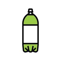boisson un soda Plastique bouteille Couleur icône vecteur illustration