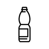 recycler l'eau Plastique bouteille ligne icône vecteur illustration