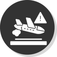 conception d'icône de vecteur d'accident d'avion