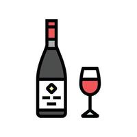 du vin boisson bouteille Couleur icône vecteur illustration