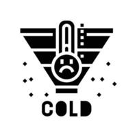 du froid pistes glyphe icône vecteur illustration