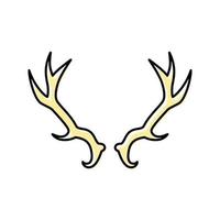 cerf faune animal Couleur icône vecteur illustration