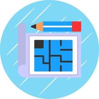conception d'icône de vecteur de plan de construction