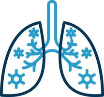 conception d'icône de vecteur d'infection des poumons