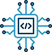 conception d'icône de vecteur de processeur de code