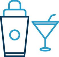 conception d'icône vecteur shaker cocktail