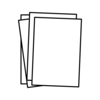 feuille document papier ligne icône vecteur illustration