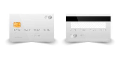modèle de maquette de carte de crédit réaliste, illustration vectorielle vecteur