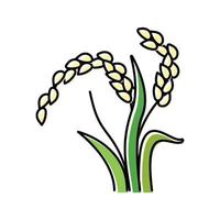 oryza plante nourriture Couleur icône vecteur illustration