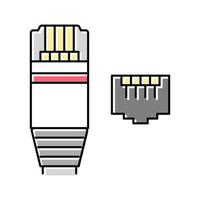 illustration vectorielle de l'icône de couleur du modem ethernet vecteur