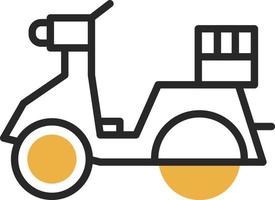 conception d'icône de vecteur de scooter de livraison