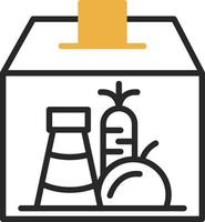 conception d'icône vectorielle de don de nourriture vecteur