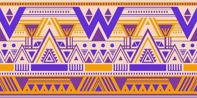 modèle sans couture de vecteur tribal multicolore avec des triangles de doodle. l'origine ethnique. impression d'art géométrique abstrait aztèque pour papier peint, conception de tissu, tissu, couverture, modèle textile.