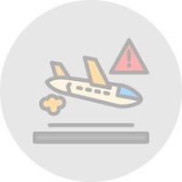 conception d'icône de vecteur d'accident d'avion