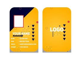 conception de carte d'identité géométrique abstraite simple modèle de carte d'identité professionnelle vecteur pour employé et autres