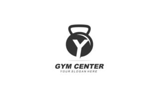 y Gym logo conception inspiration. vecteur lettre modèle conception pour marque.