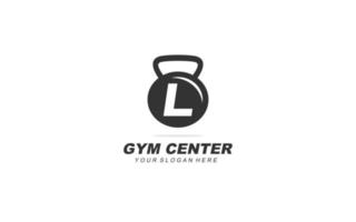 l Gym logo conception inspiration. vecteur lettre modèle conception pour marque.