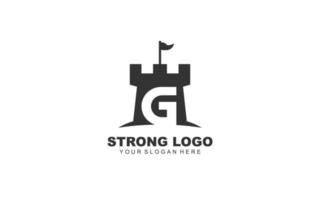g forteresse logo conception inspiration. vecteur lettre modèle conception pour marque.