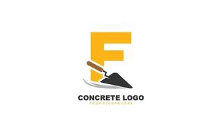F construction logo conception inspiration. vecteur lettre modèle conception pour marque.