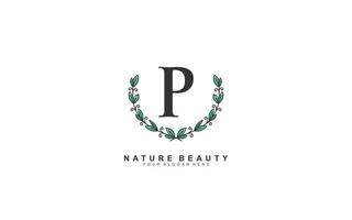 p beauté floral logo conception inspiration. vecteur lettre mariage modèle conception pour marque.