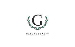 g beauté floral logo conception inspiration. vecteur lettre mariage modèle conception pour marque.