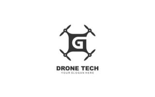 g drone logo conception inspiration. vecteur lettre modèle conception pour marque.