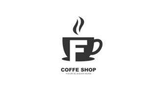 F café logo conception inspiration. vecteur lettre modèle conception pour marque.