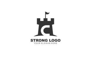c forteresse logo conception inspiration. vecteur lettre modèle conception pour marque.