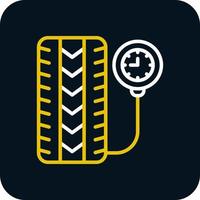 conception d'icône de vecteur de pression des pneus