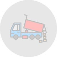 conception d'icône de vecteur de camion à benne basculante
