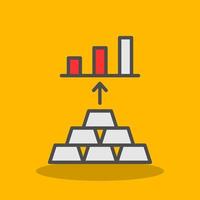conception d'icône vectorielle d'investissement en or vecteur