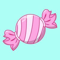 bonbons rose sucré mignonne dessin animé style personnage illustration conception vecteur