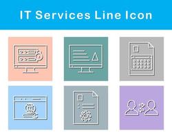 il prestations de service vecteur icône ensemble