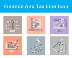 la finance et impôt vecteur icône ensemble