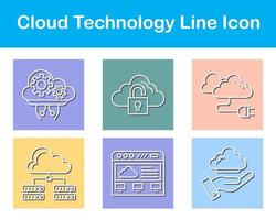 nuage La technologie vecteur icône ensemble