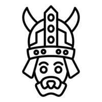 viking chasse chien icône style vecteur