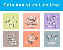 Les données analytique vecteur icône ensemble