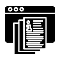 Documentation portail icône style vecteur