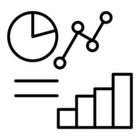 marché analytique icône style vecteur