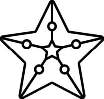 étoile de mer icône style vecteur