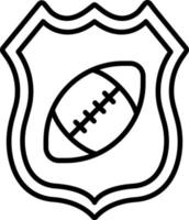 le rugby badge icône style vecteur