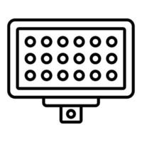 LED panneau icône style vecteur