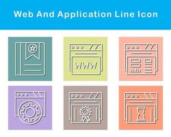 la toile et application vecteur icône ensemble